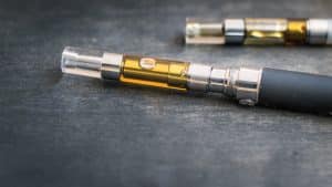 Cannabis oil vape pen cartridges. Alternative method of smoking the THC extracted from marijuana plants.